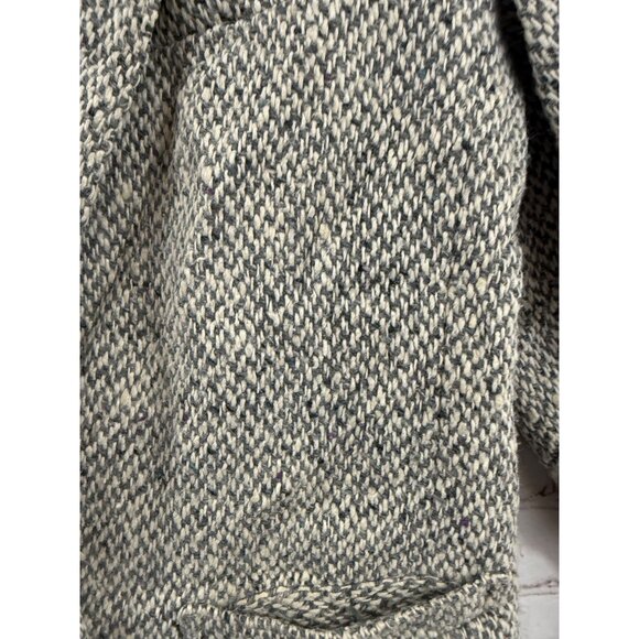 Christopher Wool Tweed Blazer Womens Size 13/14 Gray Blue Ivory Vintage -(READ) - Picture 3 of 9
